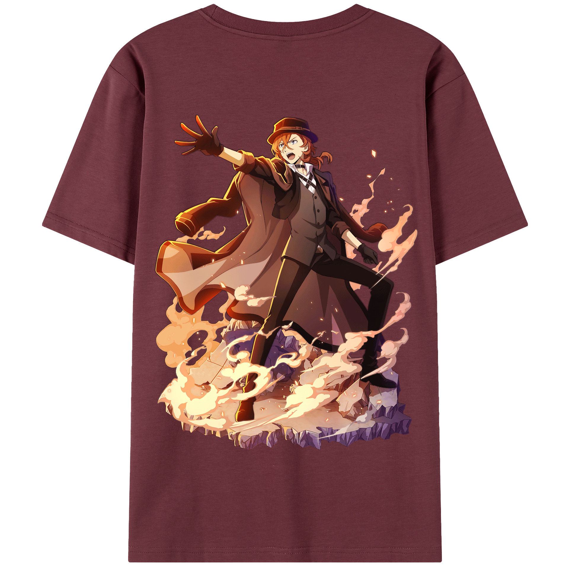 （画像用） 文豪ストレイドッグス Bungo Stray Dogs 綿100％半袖Tシャツ（背面プリント）